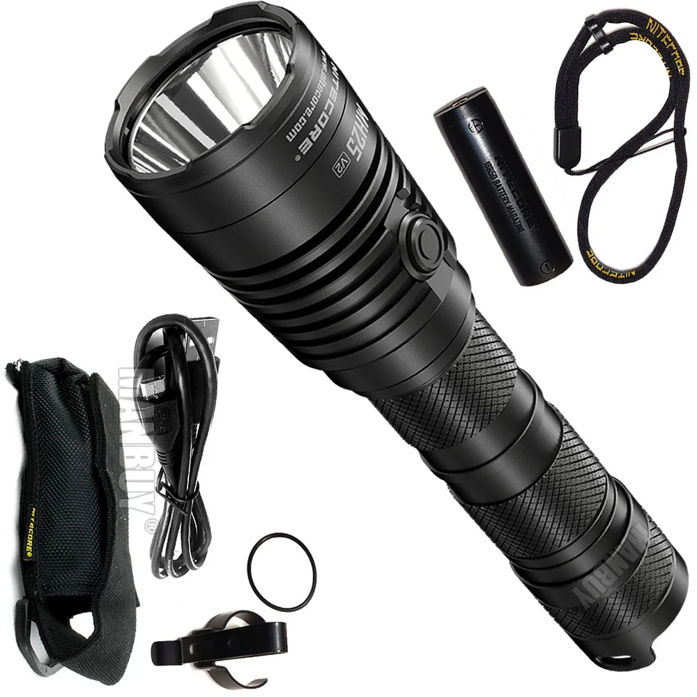 NITECORE MH25V2 NOT include 21700 Battery 1300LM Outdoor Camping Hunting Torch usb-C Rechargeable Waterproof Tactical Flashlight