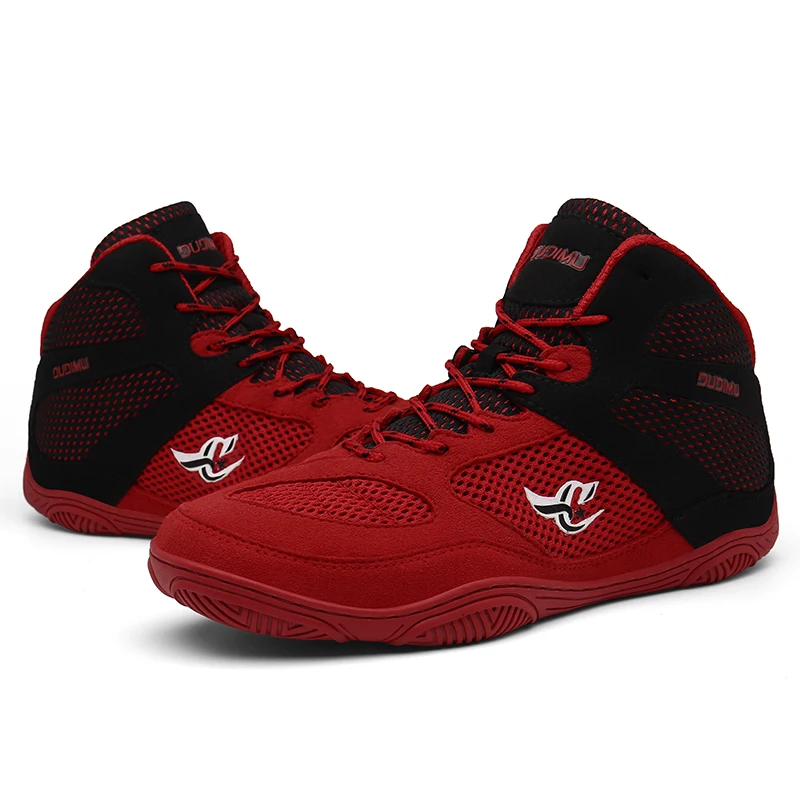 New Unisex Wrestling Shoes Adults Teenagers Professional Training Competition Shoes Boxing Shoes Breathable Anti-Skid 33-47#
