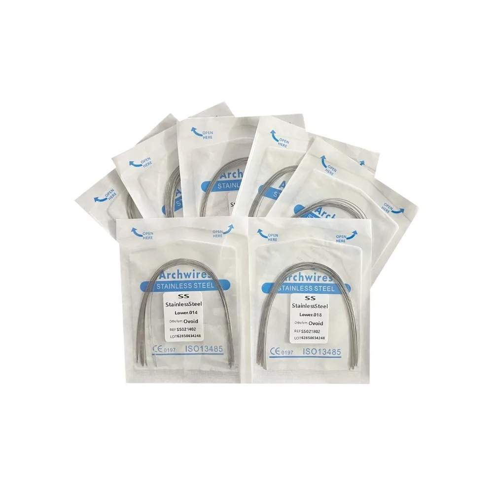10 упаковок стоматологических дуговых проводов ортодонтическая суперэластичная