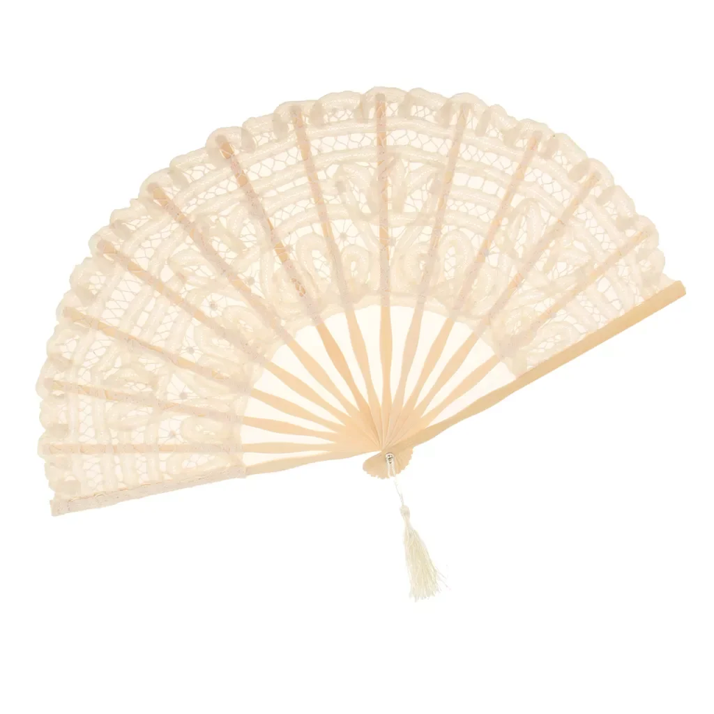 

Vintage Chinese Style Lace Folding Fan Dance Party Prom Handheld Fan Fancy Dress