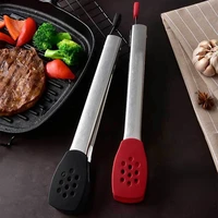 non stick steak clip 304 stainless steel barbecue clip silicone food clip barbecue clip bbq accessories kitchen accessories