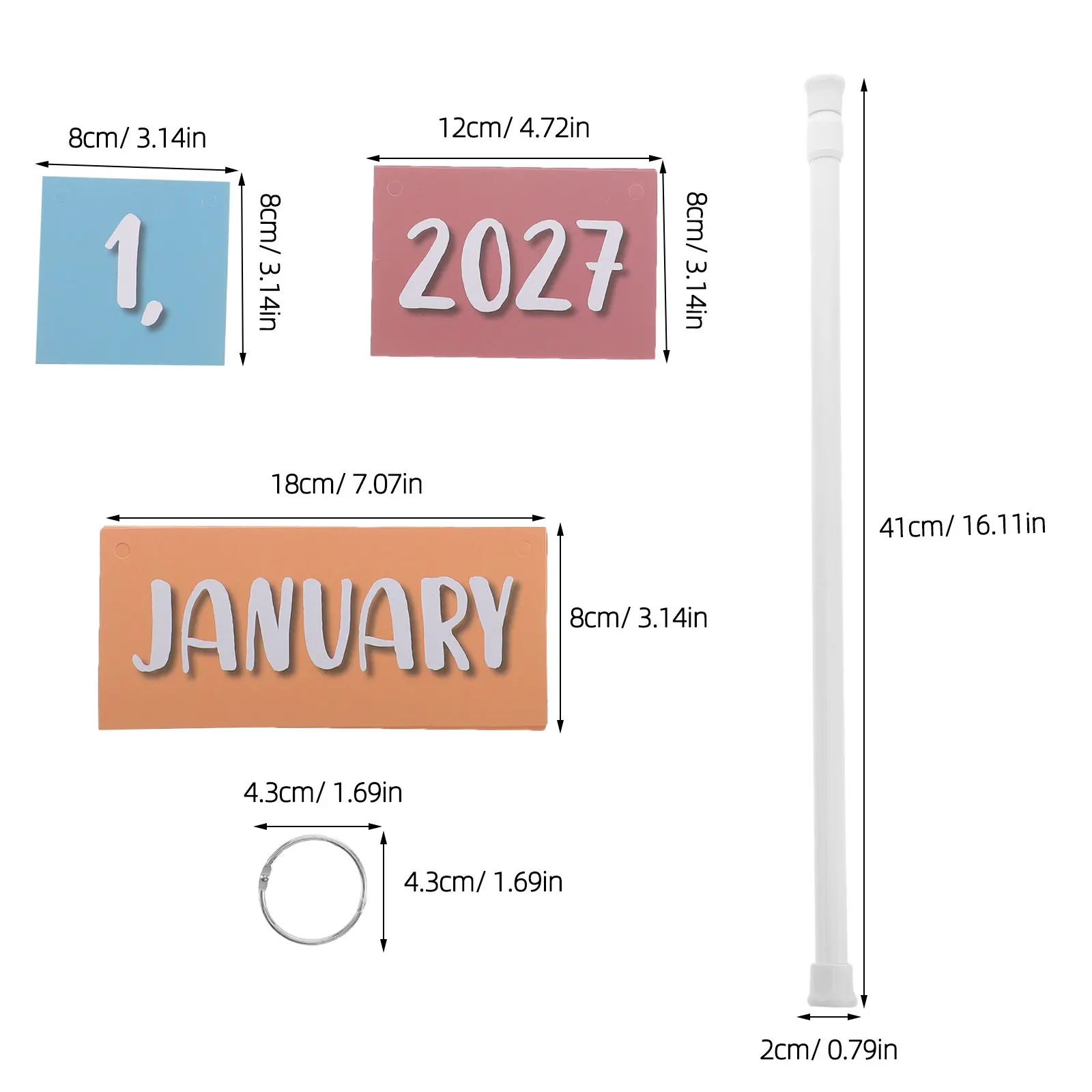 1 комплект настенного календаря в стиле бохо для классной комнаты, 2026-2029, нейтральная радужная доска объявлений, подарок для учителя, декор для школы и домашнего обучения. (art.: 3920dd00d8bdd) - 3920dd00d8bdd
