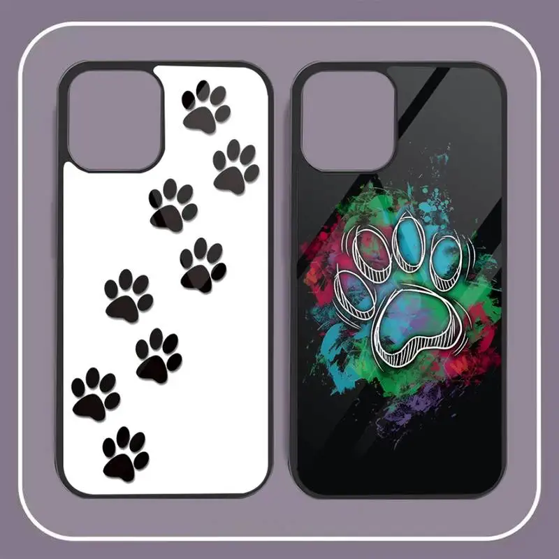 LVTLV чехол для телефона с изображением кошачьей собачьей лапы из поликарбоната + ТПУ чехол для Samsung Galaxy S21 S20 S10 S22 S30 Plus Ultra Note 10 Pro 20 стеклянный чехол