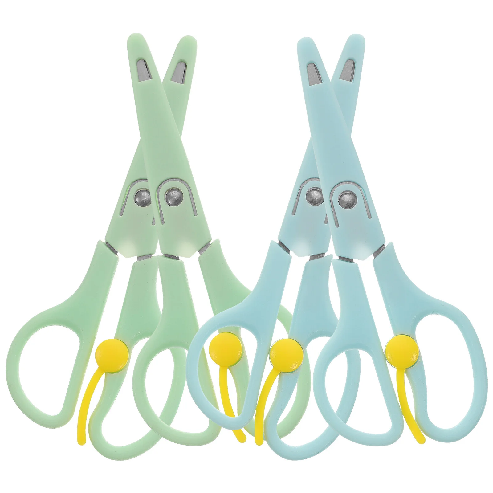 

4 Pcs Scrapbook Scissors Crafting Mint Kids Safety Manual Stainless Steel Toddlers 2-4 Years Student