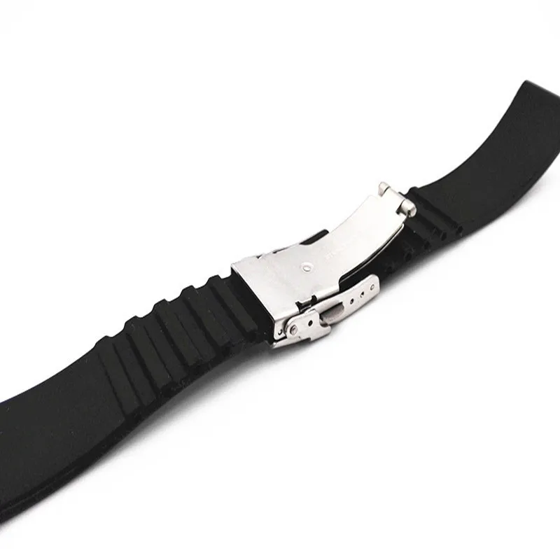 Wholesale 10PCS/Lot 18MM 20MM 22MM 24MM Rubber Bands Watch Strap Watch Band Black Red White Green Blue Coffee Orange Grey Color