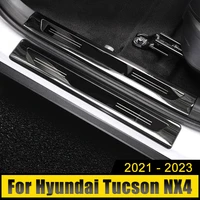 car styling accessories for hyundai tucson nx4 2021 2022 2023 stainless door sill scuff plate trim cover pads welcome pedals