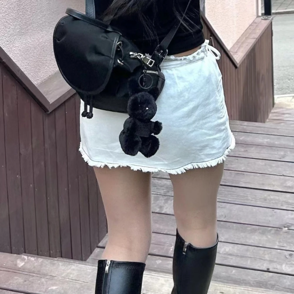 Черный кролик плюшевая подвесная сумка брелок аниме периферийная экшн-фигурка