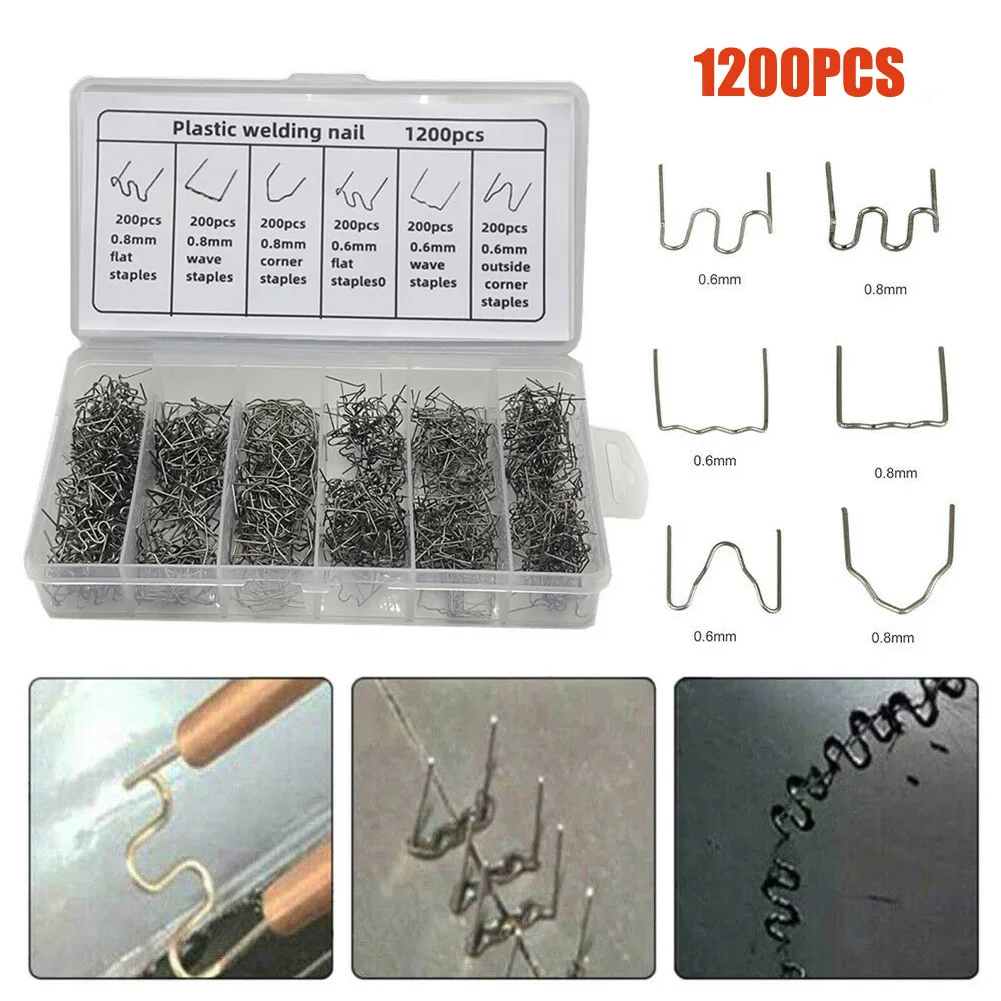 

1200Pcs Plastic Repair Machine Welding Hot Stapler Bumper Fender Welder Staples For Plastic Welding Car Bumper Repair