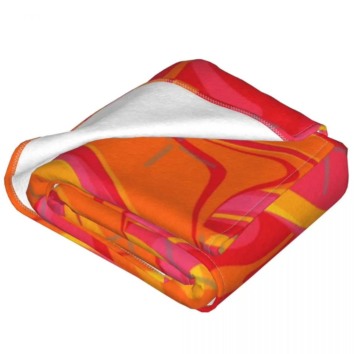 Groovy абстрактная Лавовая Лампа в оранжевом желтом фуксии розовом красном одеяле