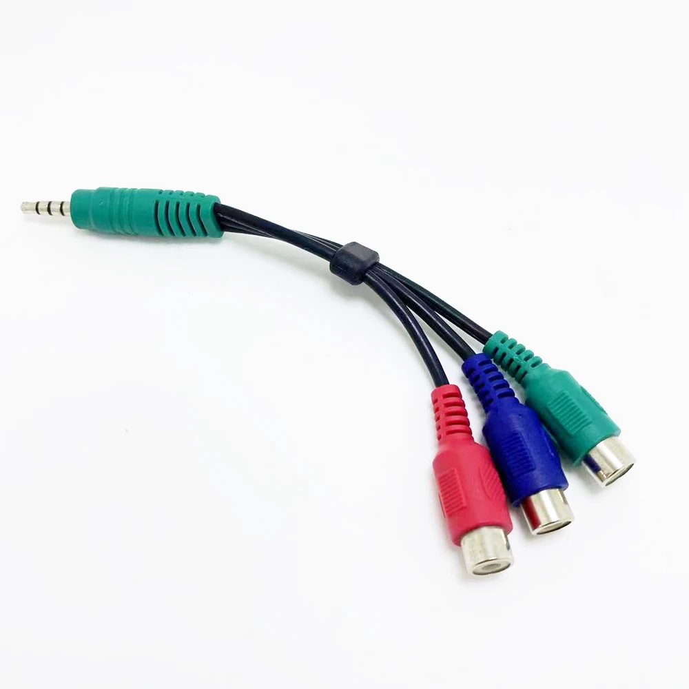 Переходник с разъемом папа 3 5 мм на RCA мама Аудиоконвертер Видео AV-кабель Провод