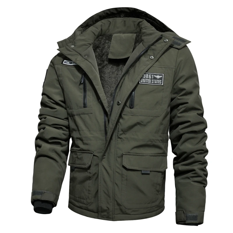 Winter Military Jacket Men Brand Quality Windbreaker Warm Outdoor Fleece Lined Overcoat Casual Slim Tactical Coat Male Parkas