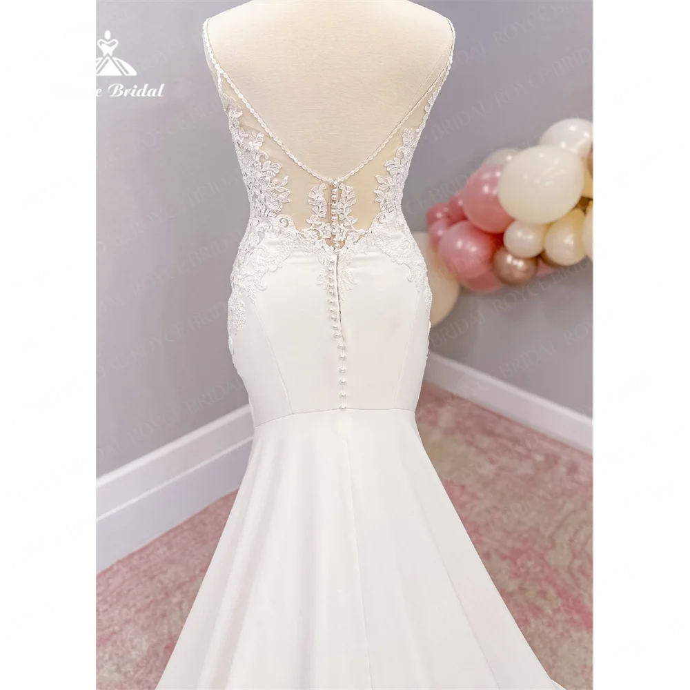 Roycebridal В-образный вырез свадебное платье