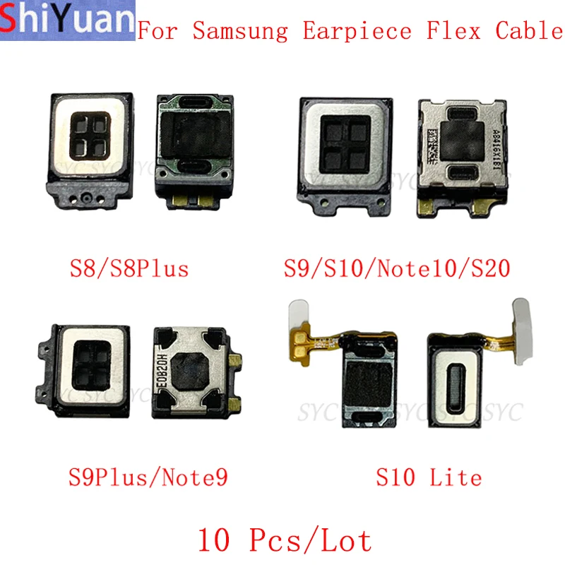 

10Pcs/Lot Earpiece Speaker Flex Cable Repair Part For Samsung S8 S9 S10 S20 Note 8 9 10 Receiver Module Replacement Parts