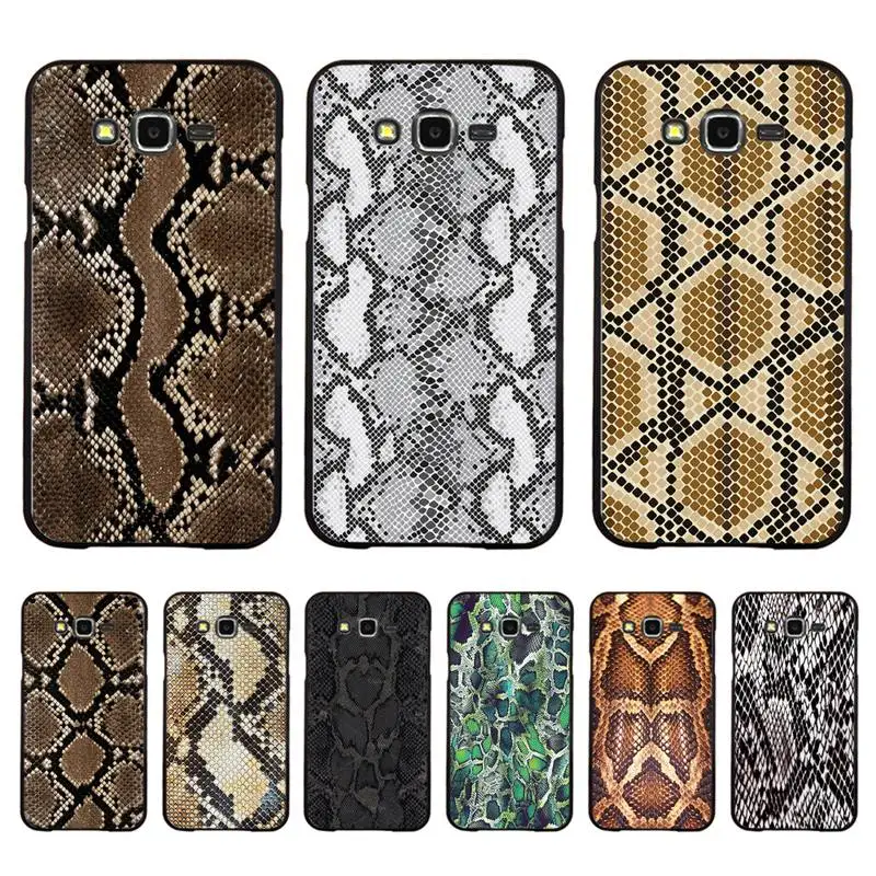 

YNDFCNB Snake Skin Phone Case for Samsung A51 A30s A52 A71 A12 for Huawei Honor 10i for OPPO vivo Y11 cover