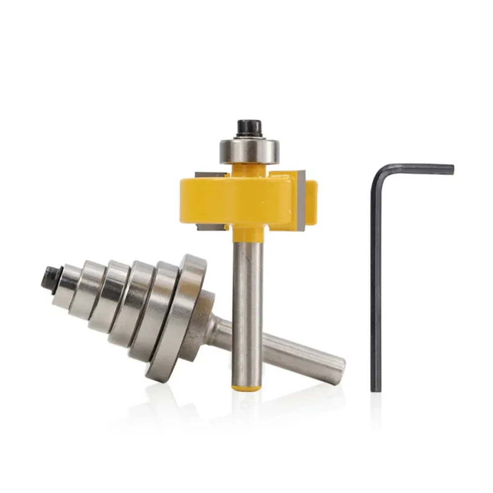 7 шт. 1/4 &quot(6 35 мм) стержневая фреза с 6 подшипниками набор регулируемых шипов по