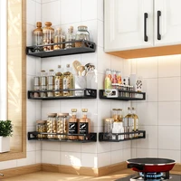 universal kitchen shelf organizer wall mounted bracket storage rack stainless steel spice jar rack cabinet shelf organizers rack