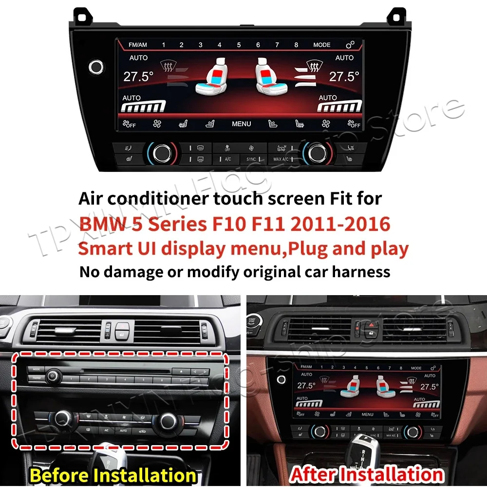 

Digital AC Control Panel For BMW 5 Series F10 F11 5GT F07 F18 M5 2009-2018 Car Multimedia Player Air Conditioner Climate Board