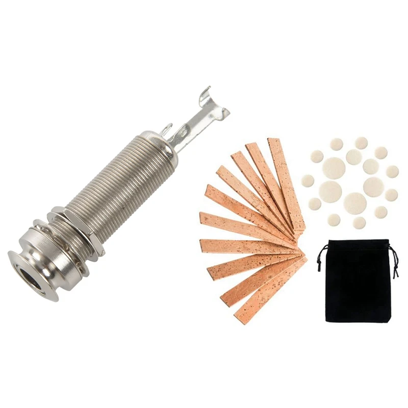 

10 Pcs Guitar Pickup Endpin Output Jack Nickel Strap Lock & 27 Pcs Clarinet Instrument Accessory Replacement Kit