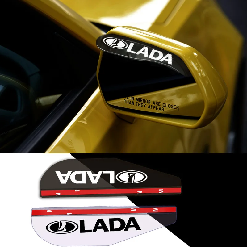 

Car Rearview Mirror Rain Eyebrow Protector Cover Sun Visor Shade Shield for Lada Priora Sedan Sport Kalina Granta Vesta Niva Etc