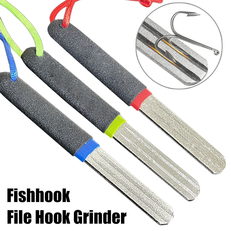 Купи Double Side Hook Hone Fishing Hook File Line Stripper Knife Sharpener Mini Diamond Sharpening Tool Hook Groove Fishing Accessory за 115 рублей в магазине AliExpress