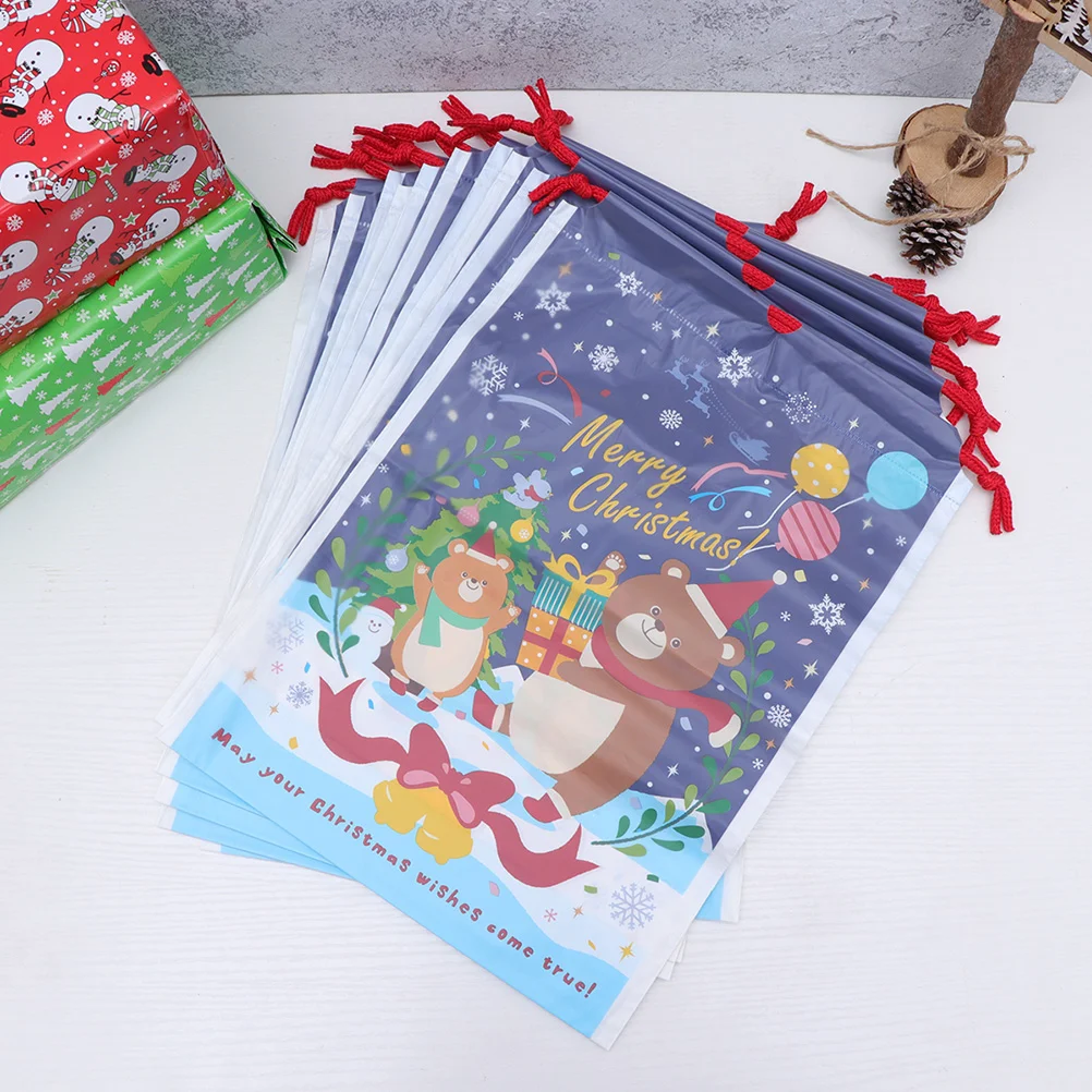 

Christmas Bagsgift Drawstring Candytreat Favor Wrapping Pouch Holiday Sack Present Goodie Favour String Santagiant Gifts