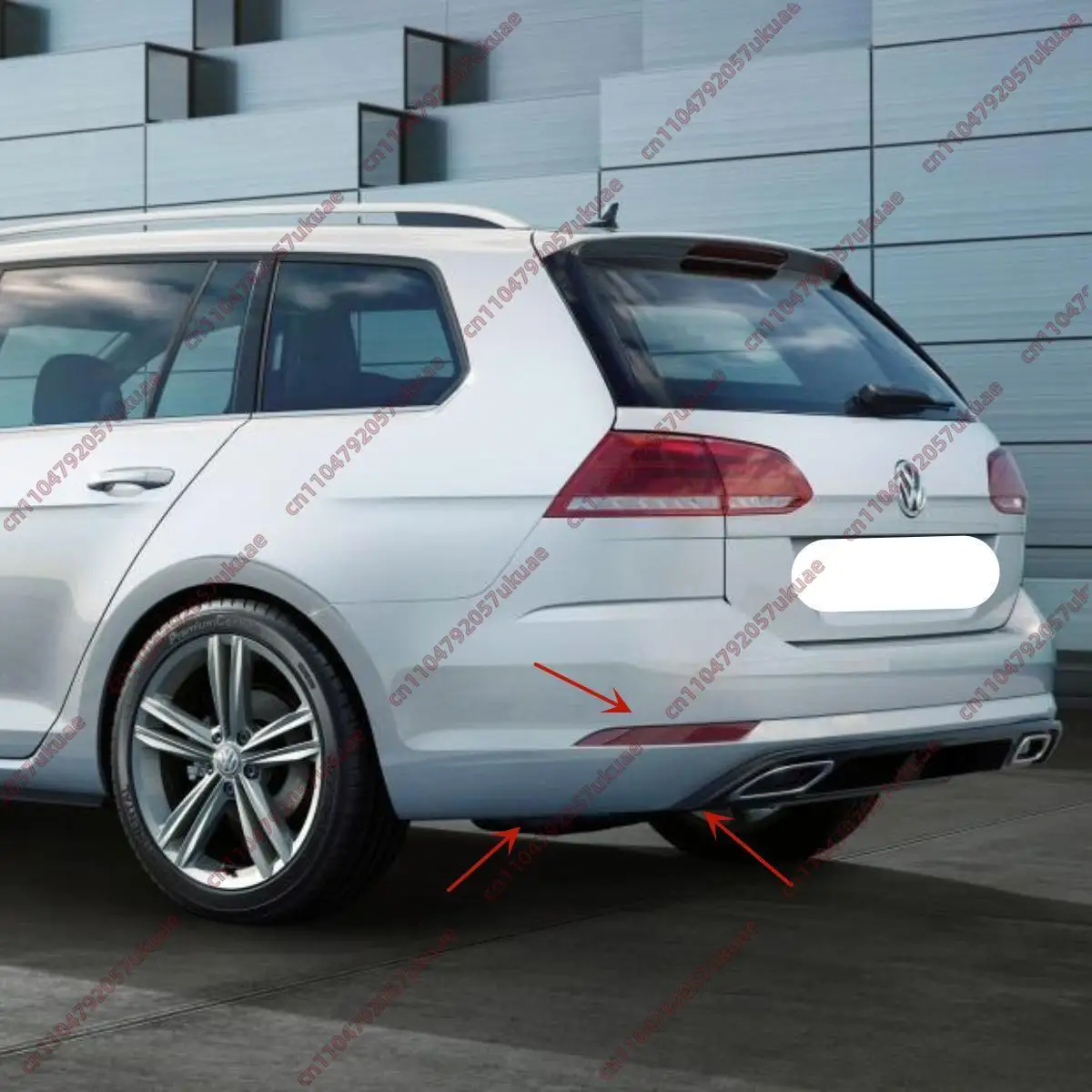 

Задний боковой спойлер Maxton Style для Volkswagen Golf MK7 Variant 2013-2020, накладка на бампер, диффузор, обвес из ABS-пластика