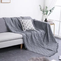 ins throw knitted blanket cloth dust cover bedspread on the bed modern and simple sofa full boho plaid fur blankets for sofas