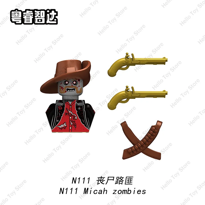 2024 городская мини-фигурка зомби на Хэллоуин серия Ходячие дороги призрак