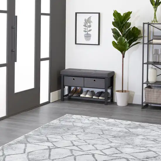 

Cushion Shoe Bench with Drawers