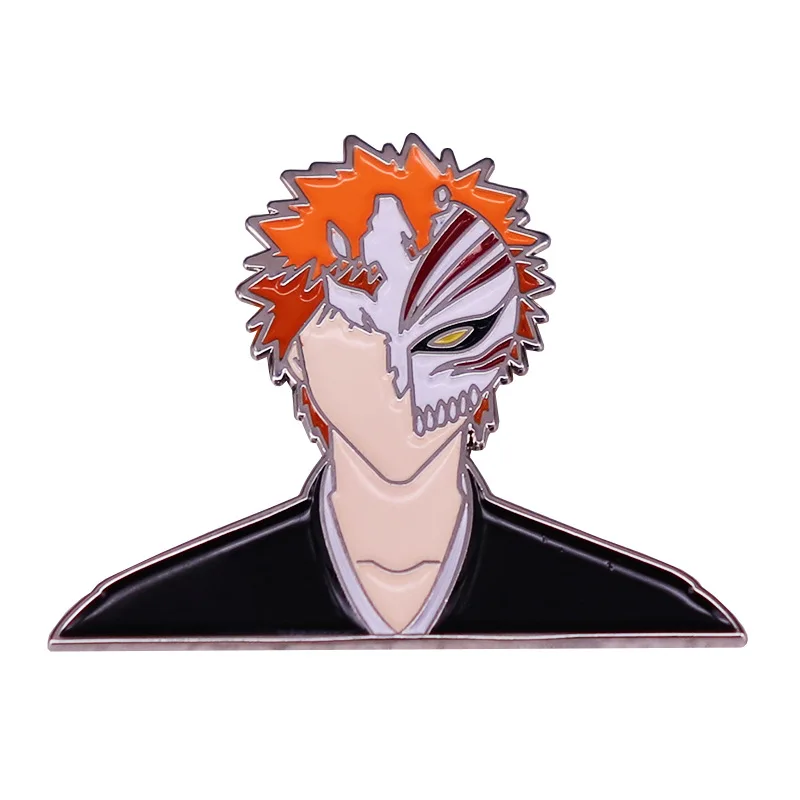 

Anime BLEACH Kurosaki Ichigo Brooch Pins Enamel Metal Badge Lapel Pin Brooches Denim Jacket Jeans Fashion Jewelry Accessories