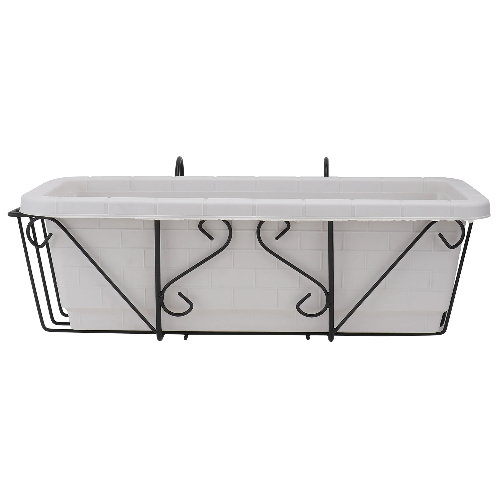 

1 Set Hanging Shelf Basket Railing Flowerpot Stand Balcony Planter Holder