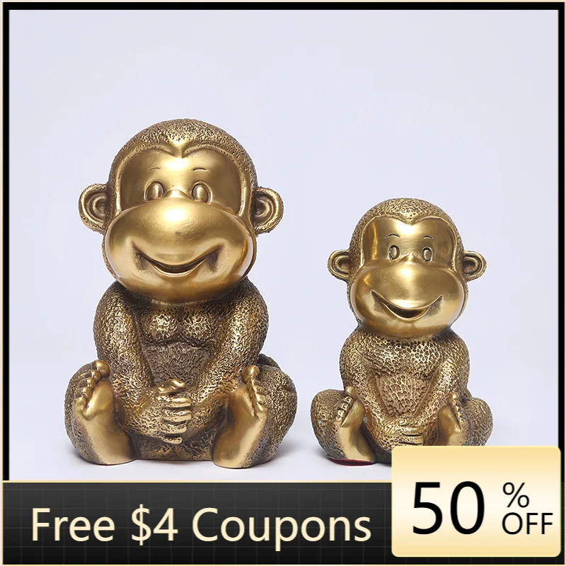 

Pure Copper Monkey Decoration Four Not Cute Monkeys Home Living Room Office Decorations Monkey Zodiac Monkey Housewarming