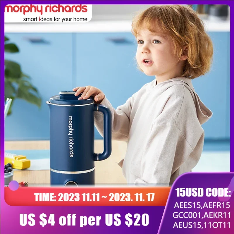 

MORPHY RICHARDS MR8200 Мини-блендер для приготовления соевого молока, 600 мл, многофункциональный миксер для соевого молока, рисовой пасты, сока, молочного коктейля