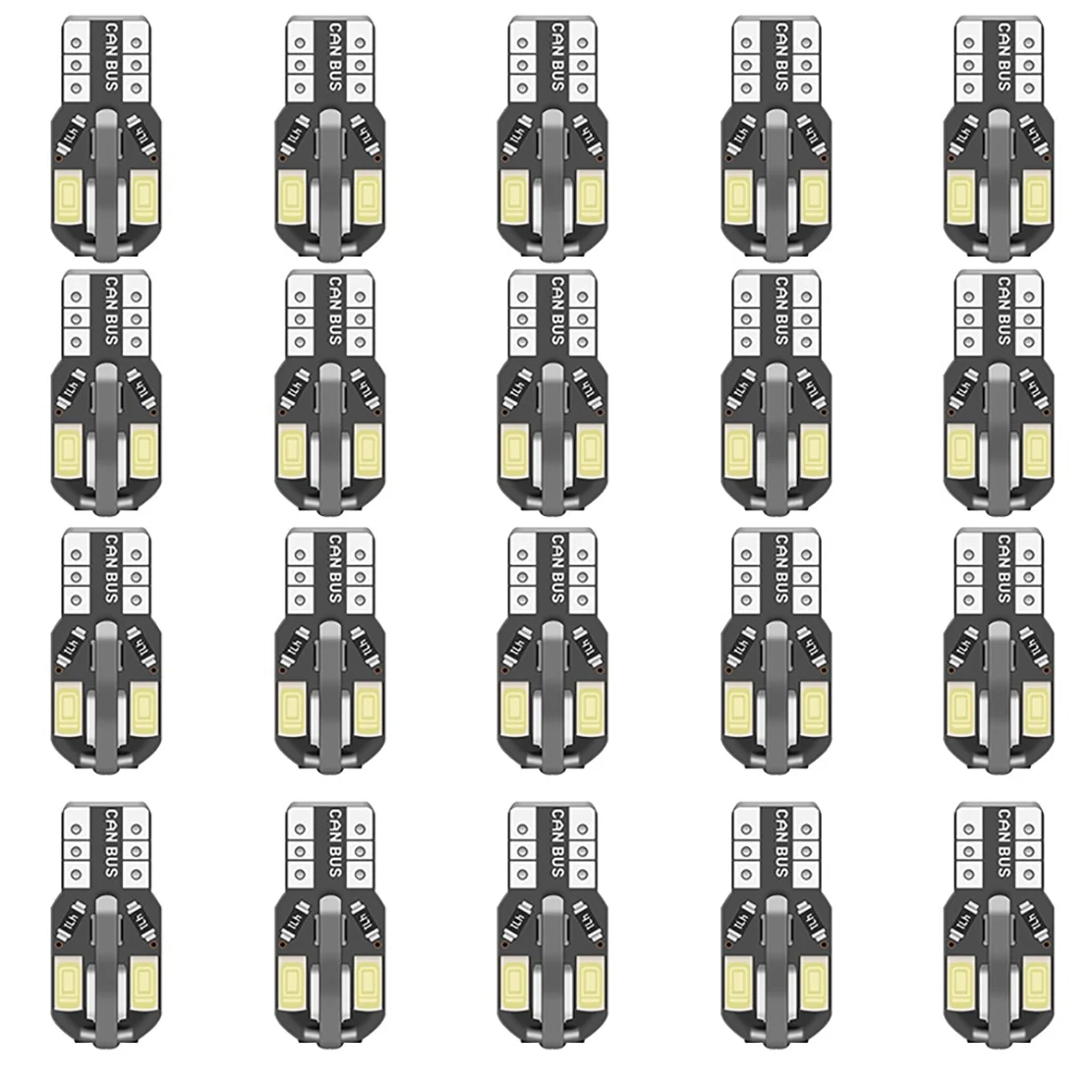 20 шт. супер яркие ксеноновые лампы T10 192 168 194 2825 W5W 6000K для автомобилей грузовиков