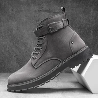 ankle boots mens spring autumn comfortable thick soled casual shoes high top fashion non slip wear resistant martin boots men