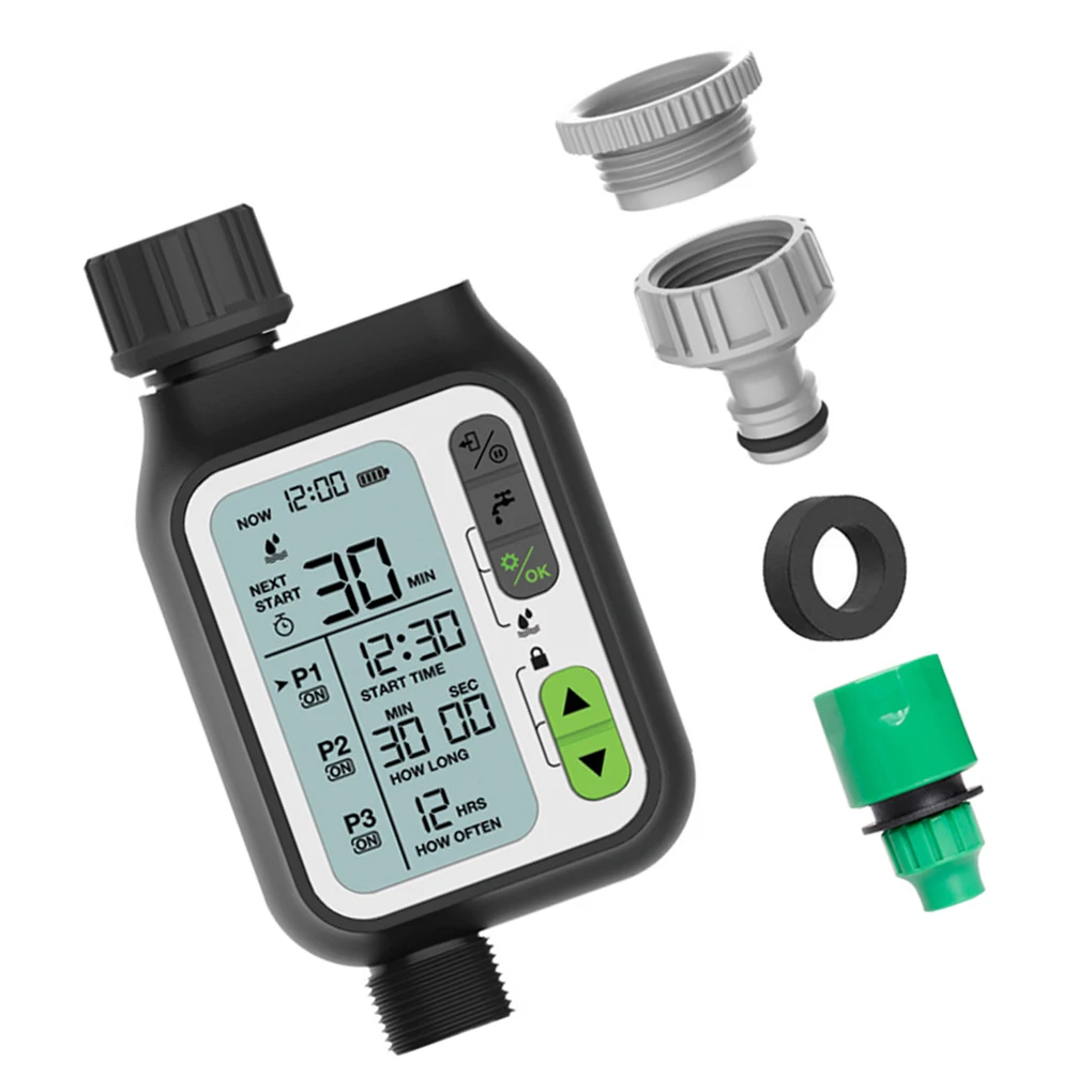 

Garden Automatic Irrigation Timer Digital Faucet Irrigation Controller Adjustable Smart Watering Timer Adapter Color Random