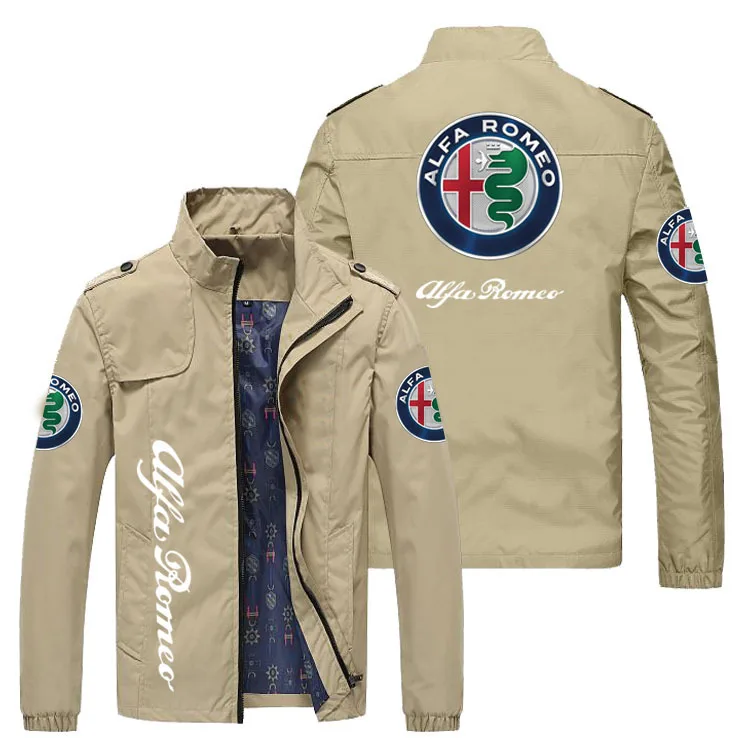 

Spring and Autumn new European and American leisure sports large size print jacket fashion trend loose zipper men's coat