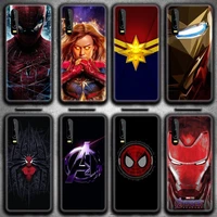 captain marvel iron man spider man phone case for huawei p20 p30 p40 lite e pro mate 40 30 20 pro p smart 2020