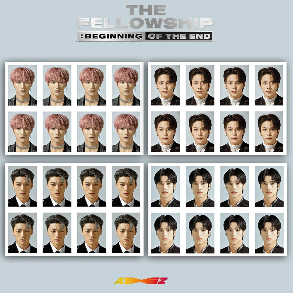 

KPOP ATEEZ 2022 визитная карточка для визитного удостоверения, однодюймовая фотография, карточка для общения с паспортом, новая Корейская группа, ...