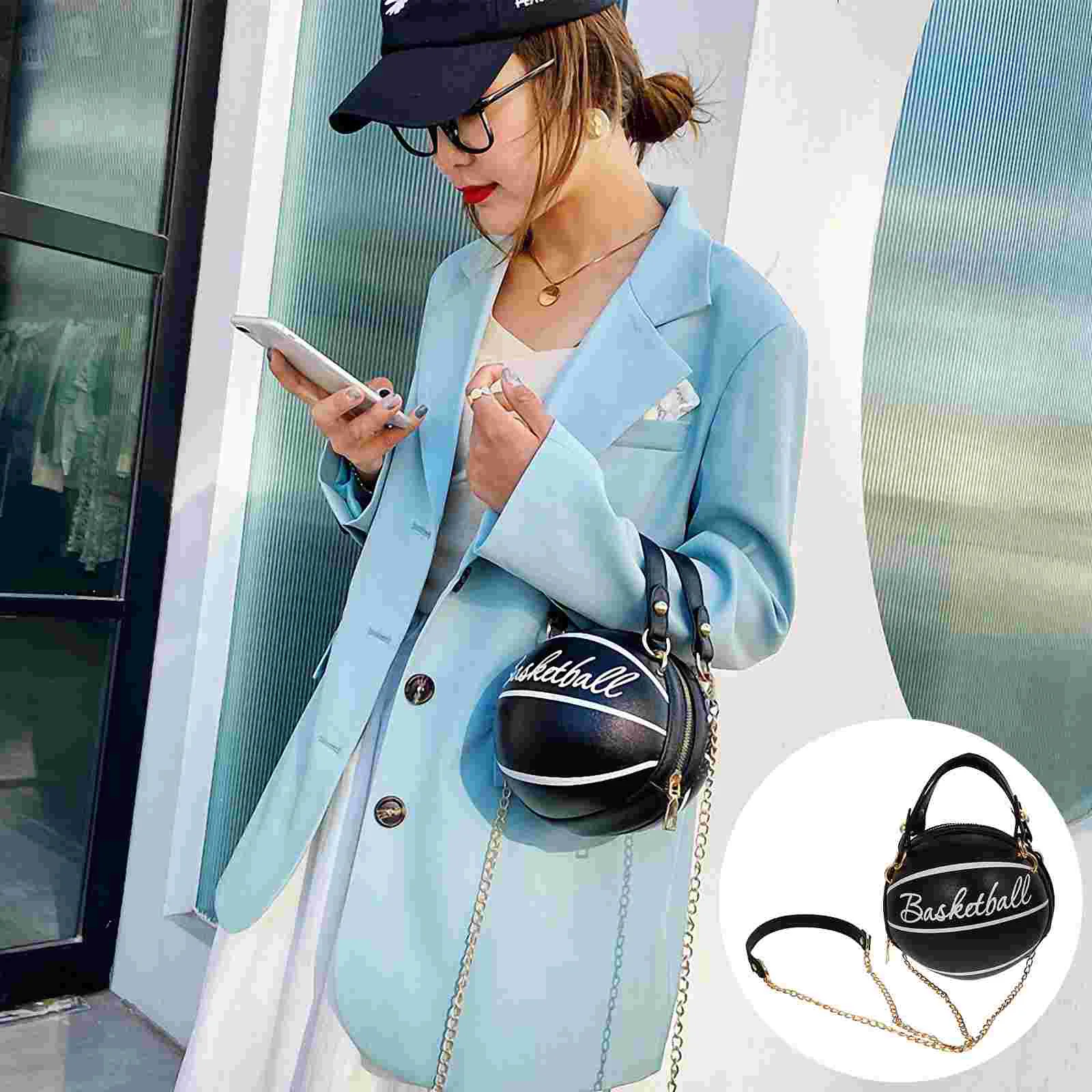 

Basketball Chain Bag Practical Girls Lady Shoulder Adorable Storage Creative Single-shoulder Handbag