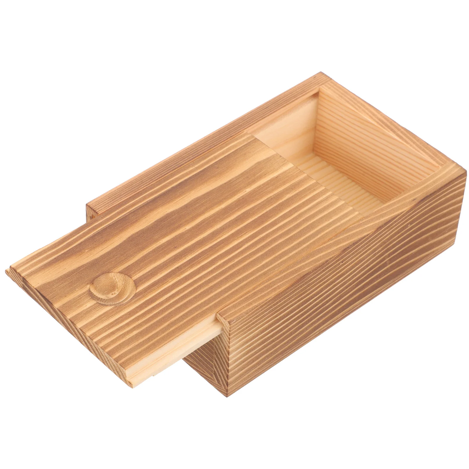 Wood Jewelry Case Gift Container Seal Storage Box With Sliding Lid