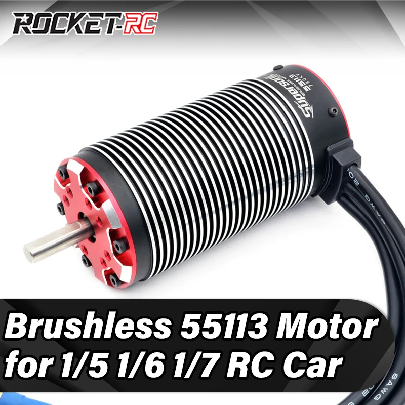 

Rocket Waterproof Motor 55113 Brushless Motors for 1/5 1/6 1/7 RC Car Monster Truck Buggy Traxxas XMAXX Trx4 HPI Baja Arrma 8s
