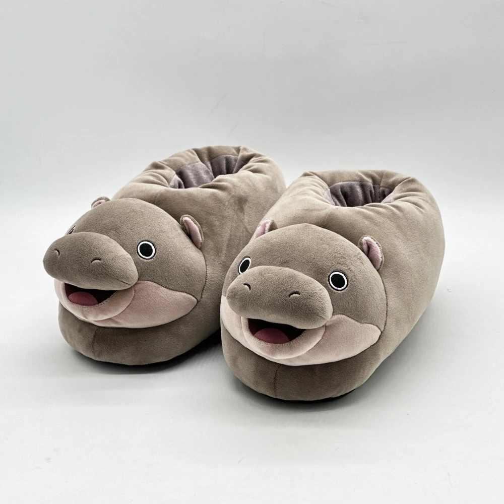 JAV deng бегемот плюшевые интернет-знаменитости тапочки бегемота забавные домашние