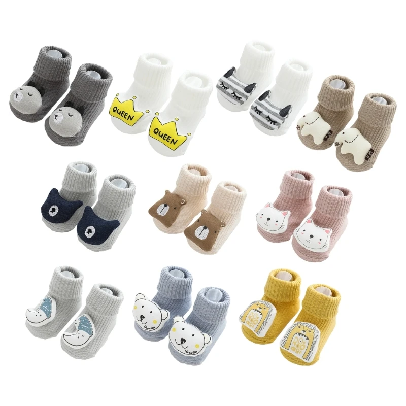 

Toddler Grip Socks Baby Girls Boys Non-skid Newborn Infant Non-Slip Socks Anti-Slip Cotton Floor Trampoline Socks