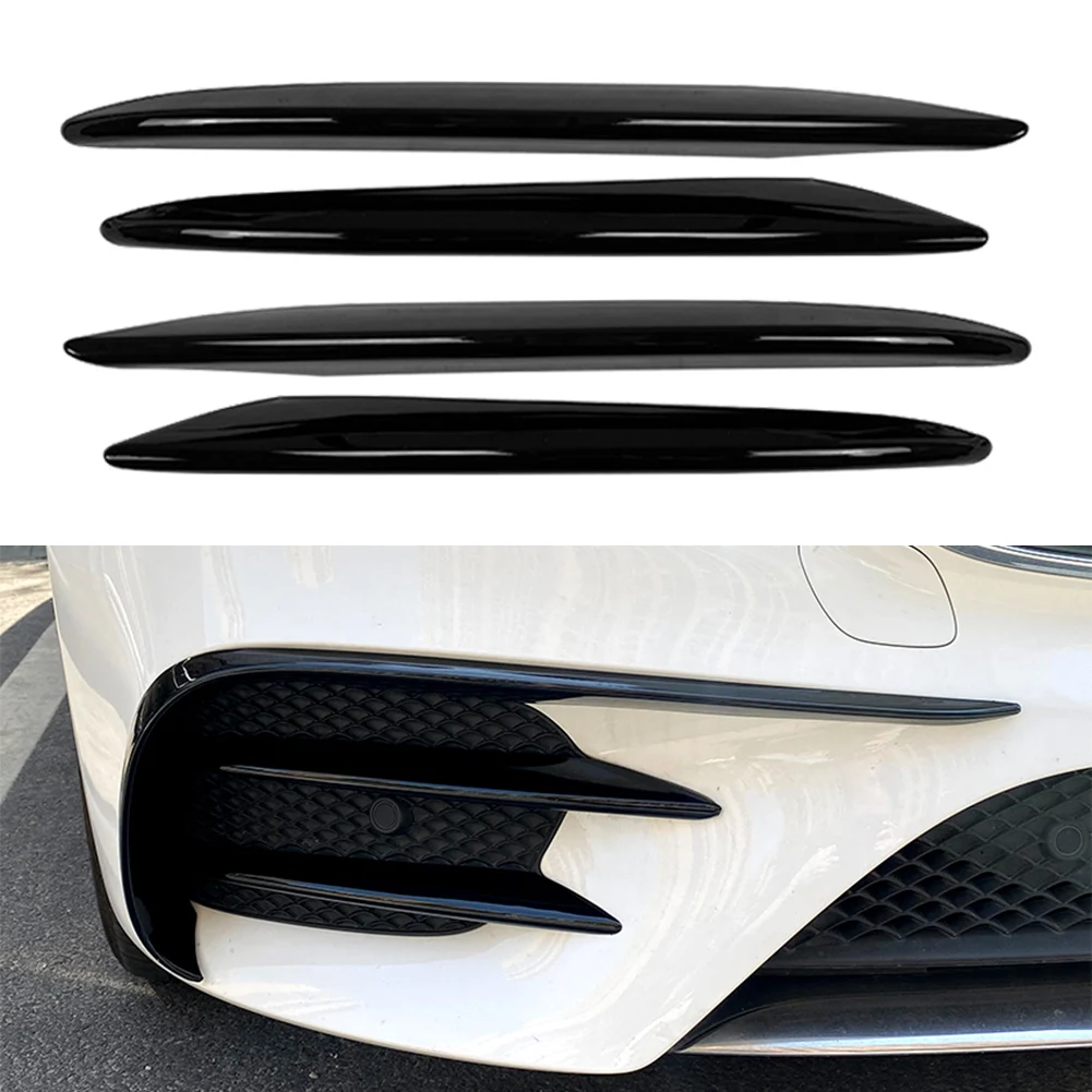 

4 шт., крышка передней противотуманной фары автомобиля, накладка из АБС-пластика для Mercedes Benz E-Class W213 E200 E300 E260 2016 2017 2018 2019 2020