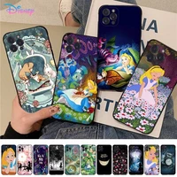 disney alice in wonderland phone case for iphone 11 12 pro xs max 8 7 6 6s plus x 5s se 2020 xr cover