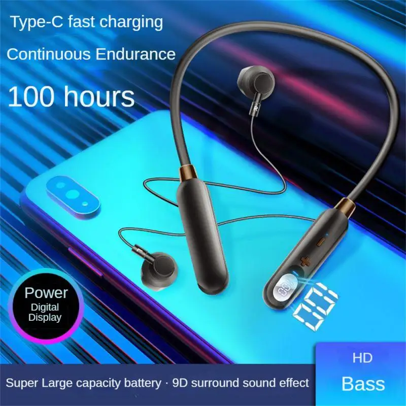 

Mini Earphones Neckband Wireless Earbuds Magnetic Earplugs New 2023 50h Headphone Stereo Hifi Headset Waterproof For Akz-r18