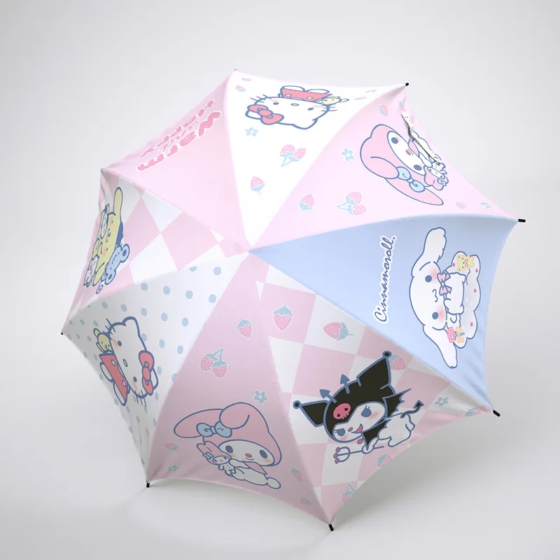 

Sanrio Melody Cinnamoroll Folding Umbrellas Rain or Shine Manual Automatic Cute Sun Umbrella Rainshade Kuromi Hello Kitty Gifts