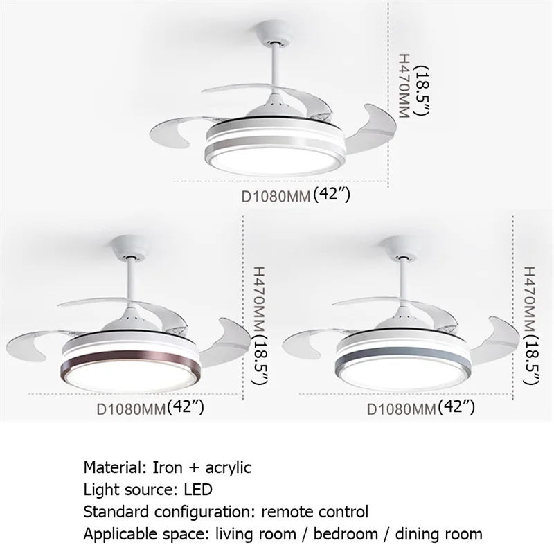 Потолочный вентилятор AFRA с дистанционным управлением декоративный светильник