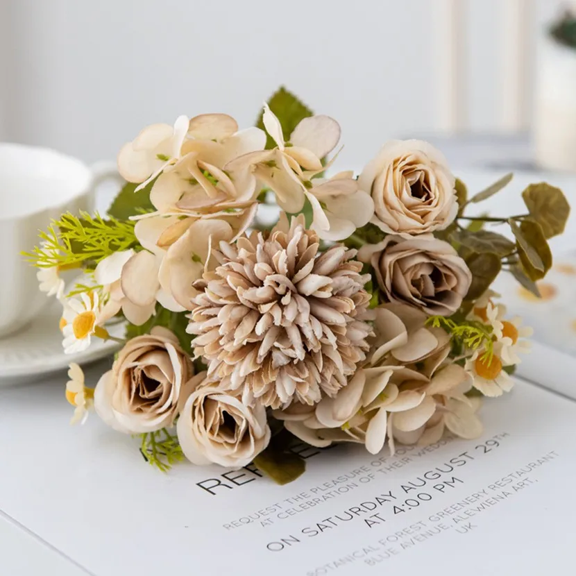 Искусственные цветы ромашки комплект из 7 вилок для украшения дома Свадебный